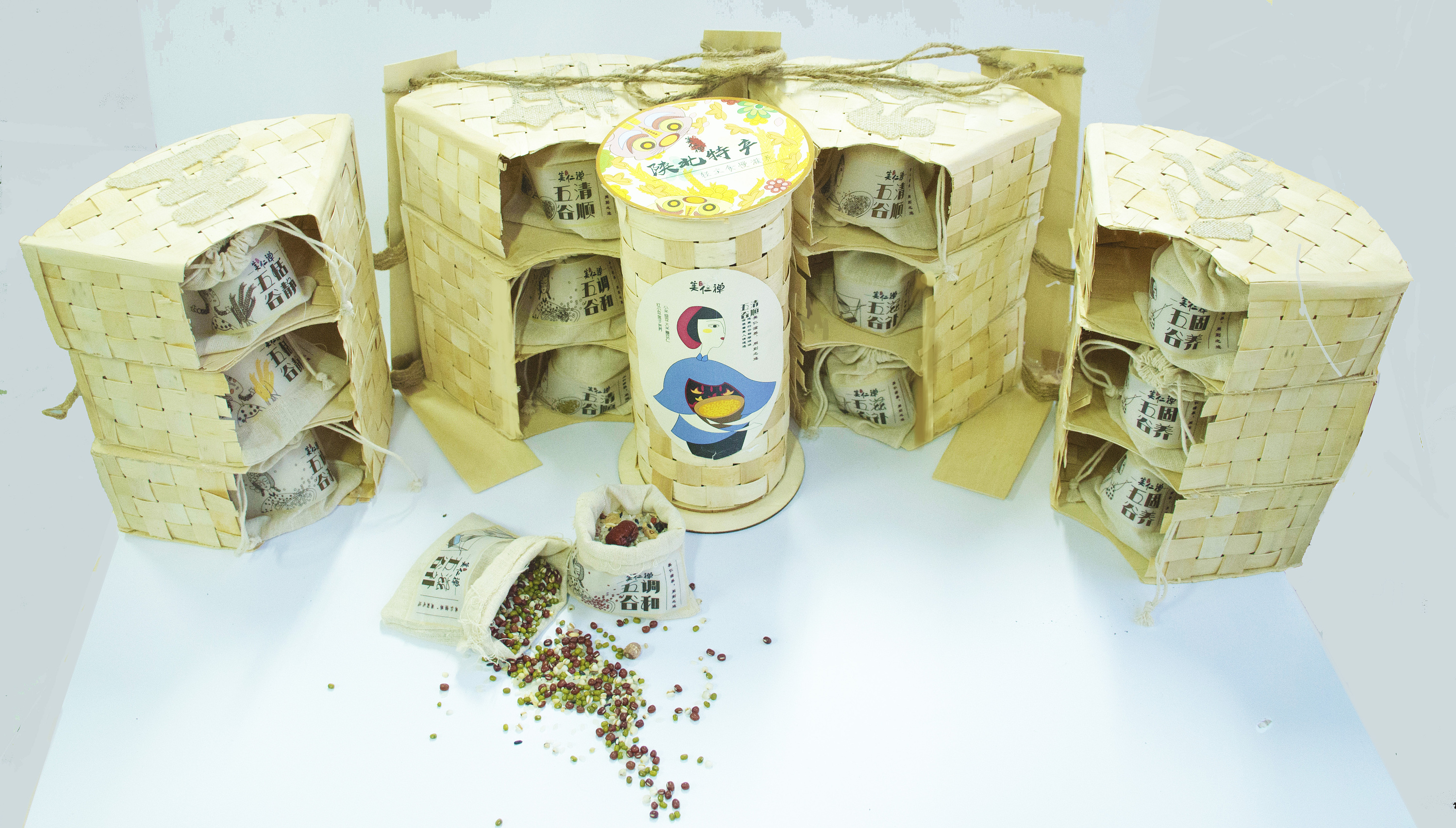 美仁禅五谷杂粮粥 天然材料包装的结构与装潢设计探析